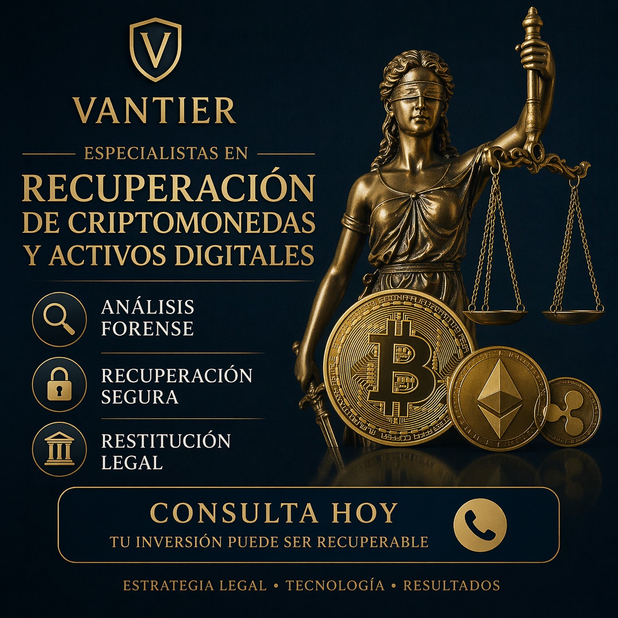 Recuperación de Criptomonedas VANTIER